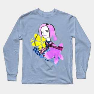 Purple girl Long Sleeve T-Shirt